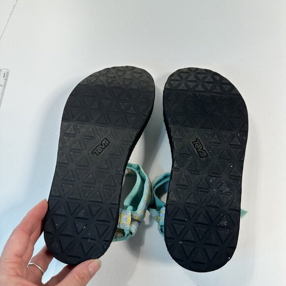 Teva Womens Sandals Size 8 Blue Yellow Strappy Sport Walking Shoe 1090969 - Picture 6 of 7